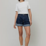 Shorts Donna Pantaloncini Jeans Riciclato Blu Enrica  - Rifò Lab Moda circolare made in Italy