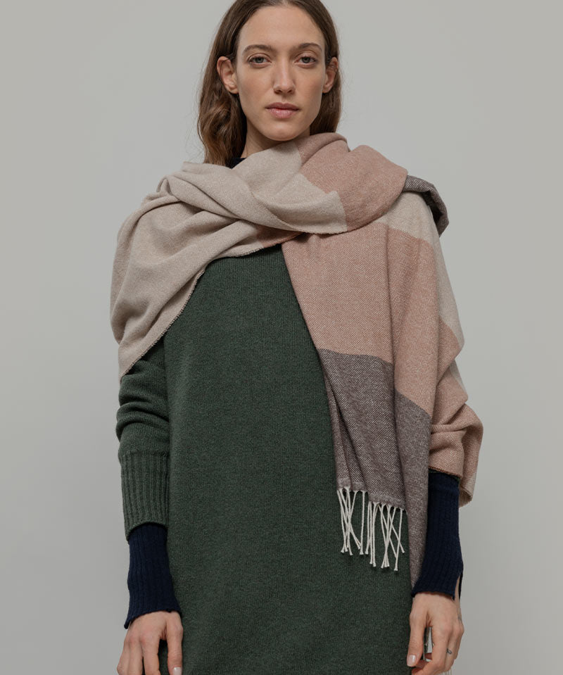 Stola Scialle Donna Cotone Rigenerato Noemi- Rifò Lab Moda circolare made in Italy 