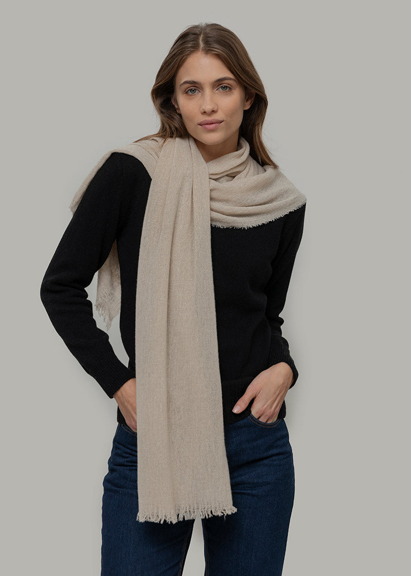 Stola Donna Uomo Pashmina Cashmere Rigenerato Zefiro - Rifò Lab Moda circolare made in Italy