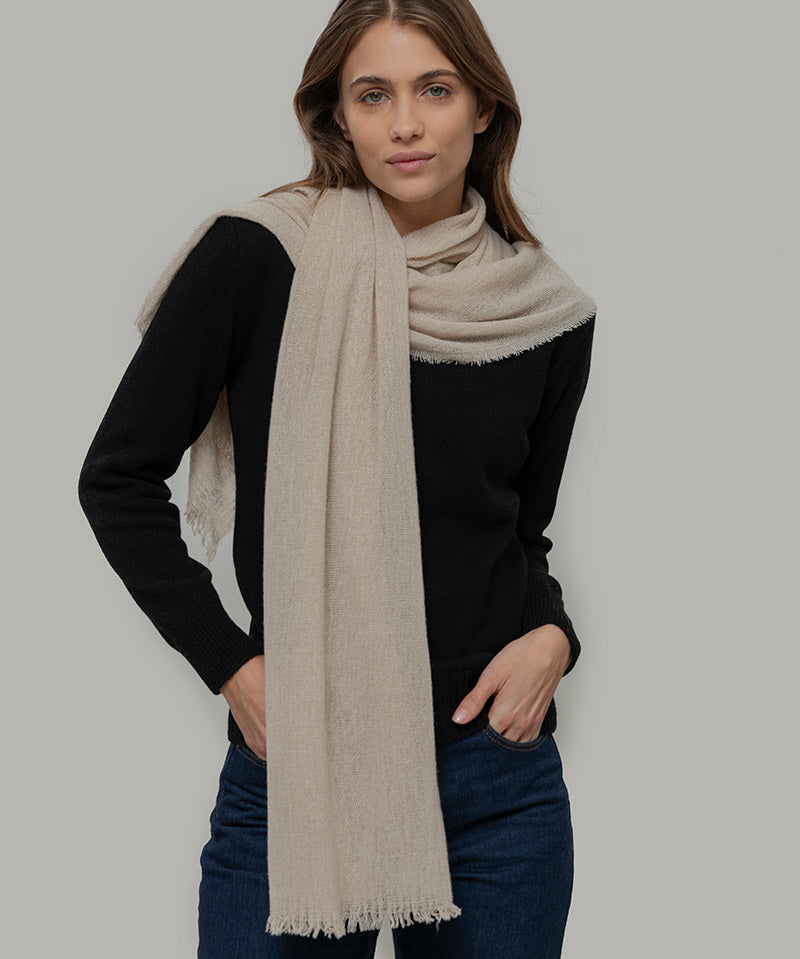 Stola Donna Uomo Pashmina Cashmere Rigenerato Zefiro - Rifò Lab Moda circolare made in Italy