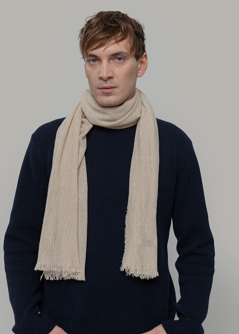 Stola Donna Uomo Pashmina Cashmere Rigenerato Zefiro - Rifò Lab Moda circolare made in Italy