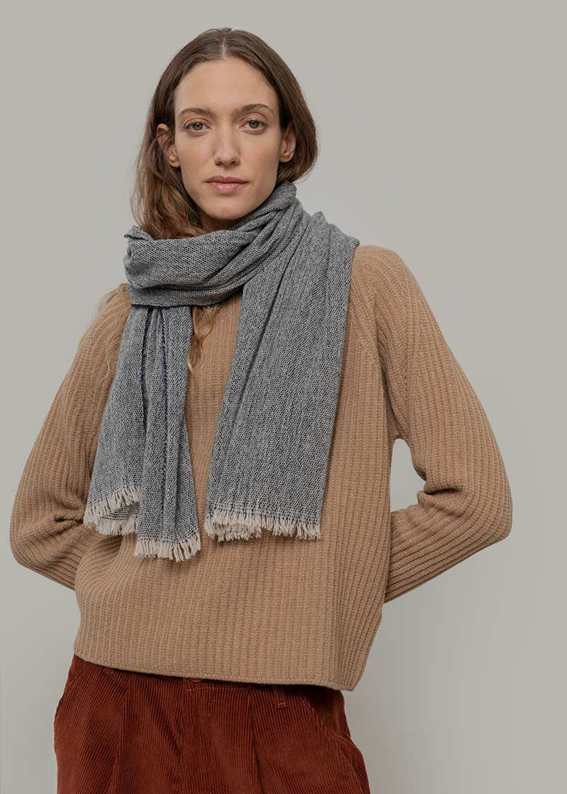 Stola Donna Uomo Pashmina Cashmere Rigenerato Zefiro - Rifò Lab Moda circolare made in Italy