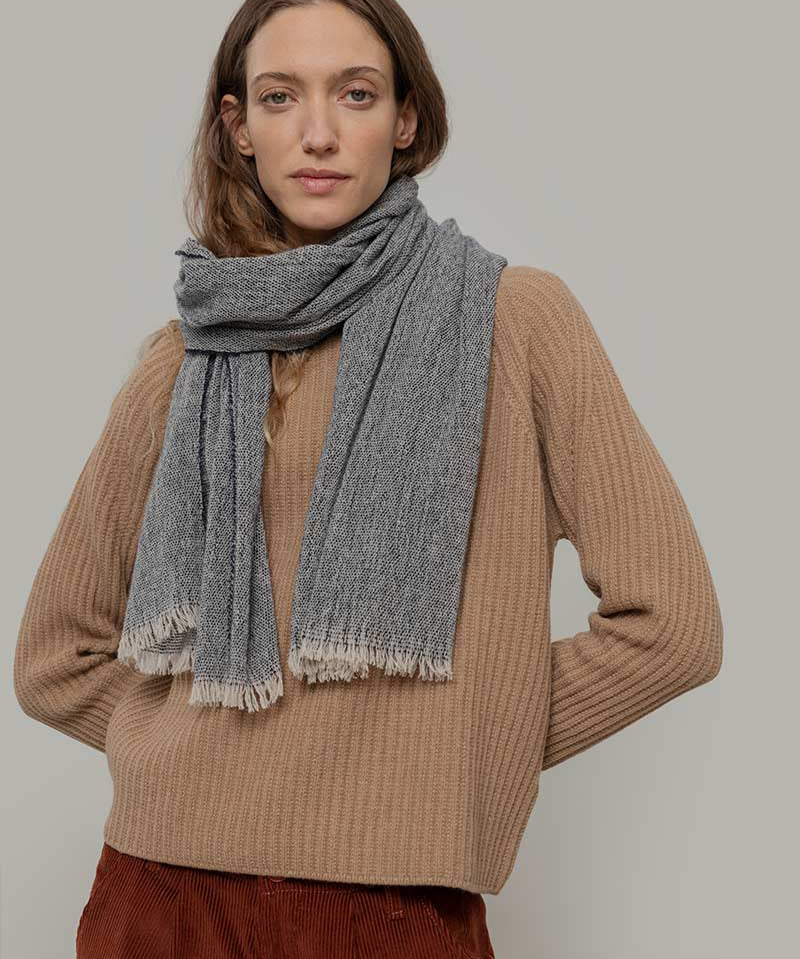 Stola Donna Uomo Pashmina Cashmere Rigenerato Zefiro - Rifò Lab Moda circolare made in Italy