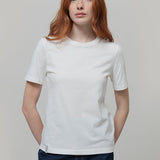T-Shirt Donna Cotone Rigenerato Mimma Bianco - Rifò Lab Moda circolare made in Italy