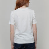 T-Shirt Donna Cotone Rigenerato Mimma Bianco - Rifò Lab Moda circolare made in Italy