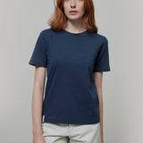 T-Shirt Donna Cotone Rigenerato Mimma Blu
