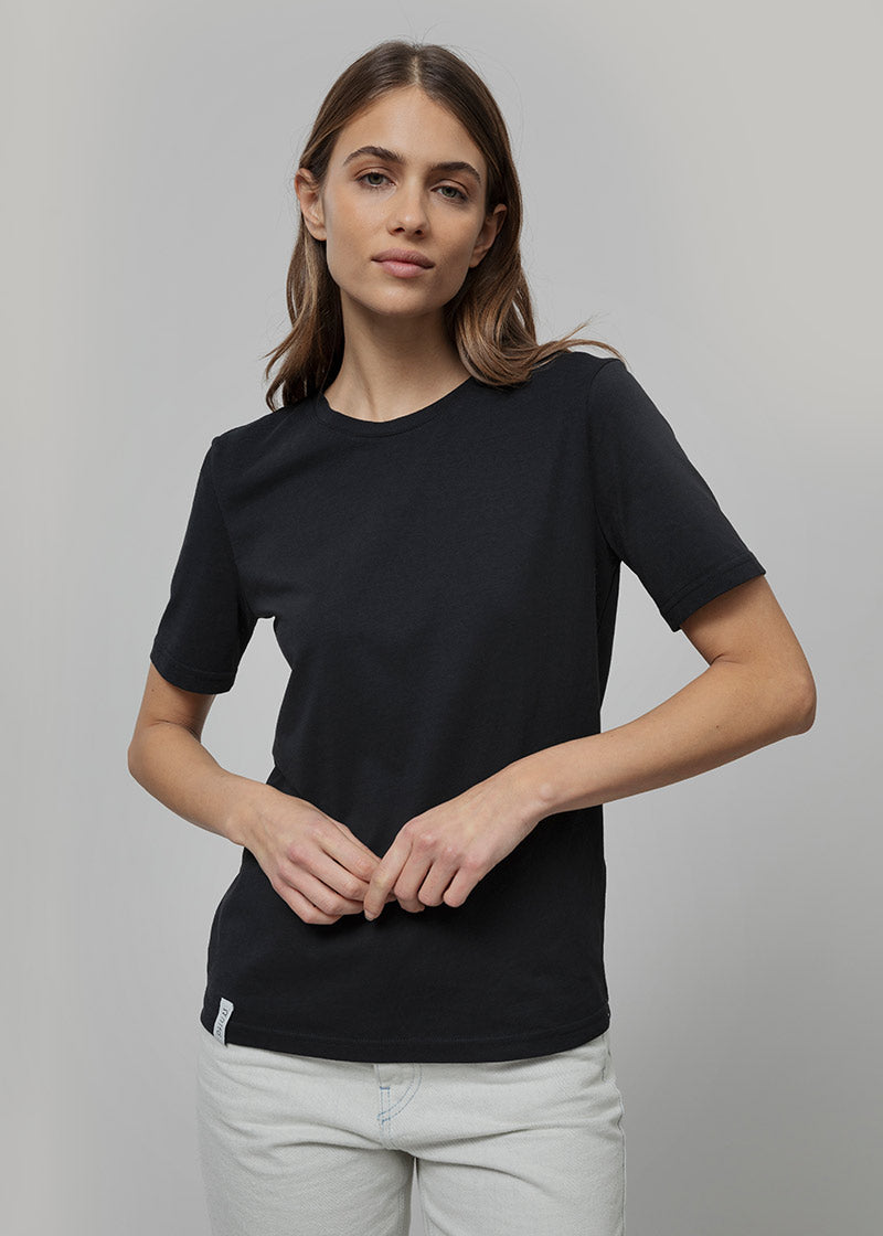 T-Shirt Donna Cotone Rigenerato Mimma Nero