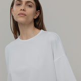 T Shirt Oversize Donna Bianca Viscosa Sienna - Rifò Lab Moda circolare made in Italy