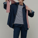 Maglietta a Righe T shirt Oversize Donna Viscosa Sienna - Rifò Lab Moda circolare made in Italy