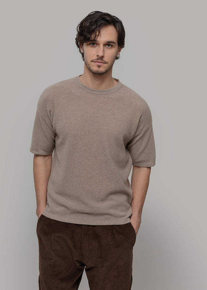 Knitted T shirt in Maglia Cashmere Leggero Uomo - Rifò Lab Moda circolare made in Italy 