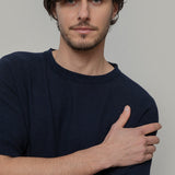Knitted T shirt in Maglia Cashmere Leggero Uomo - Rifò Lab Moda circolare made in Italy 