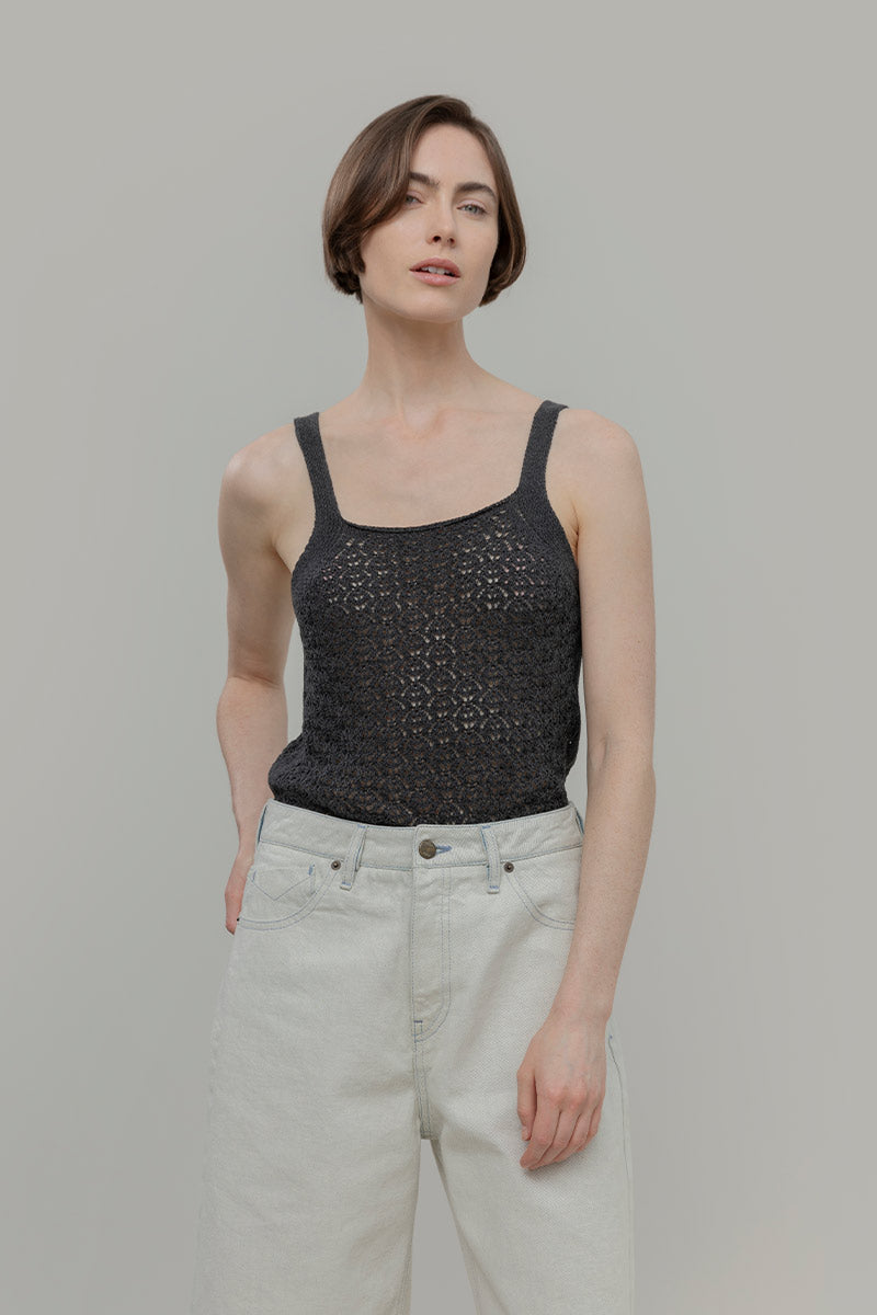 Tank Top Crochet Cotone Riciclato Donna Marilù - Rifò Lab Moda circolare made in Italy