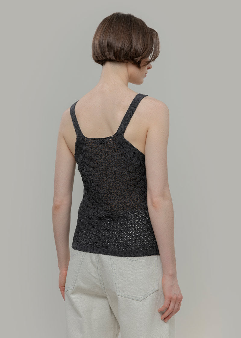 Tank Top Crochet Cotone Riciclato Donna Marilù - Rifò Lab Moda circolare made in Italy