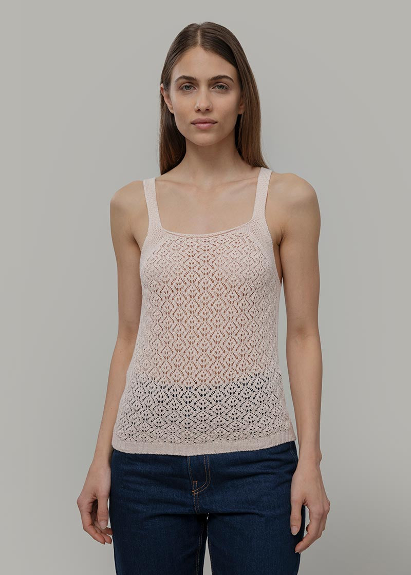 Tank Top Crochet Cotone Riciclato Donna Marilù - Rifò Lab Moda circolare made in Italy