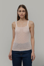 Tank Top Crochet Cotone Riciclato Donna Marilù - Rifò Lab Moda circolare made in Italy