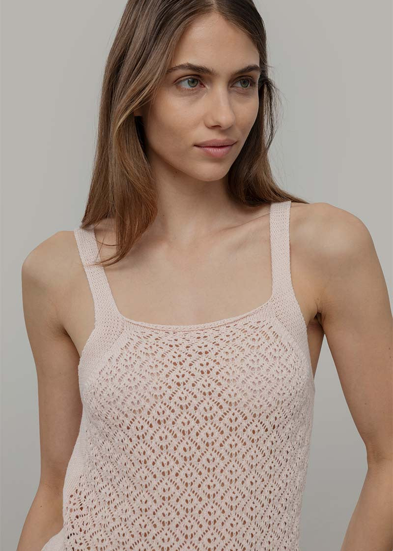 Tank Top Crochet Cotone Riciclato Donna Marilù - Rifò Lab Moda circolare made in Italy