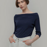 Maglia con Spalle Scoperte Donna Viscosa Belen - Rifò Lab Moda circolare made in Italy