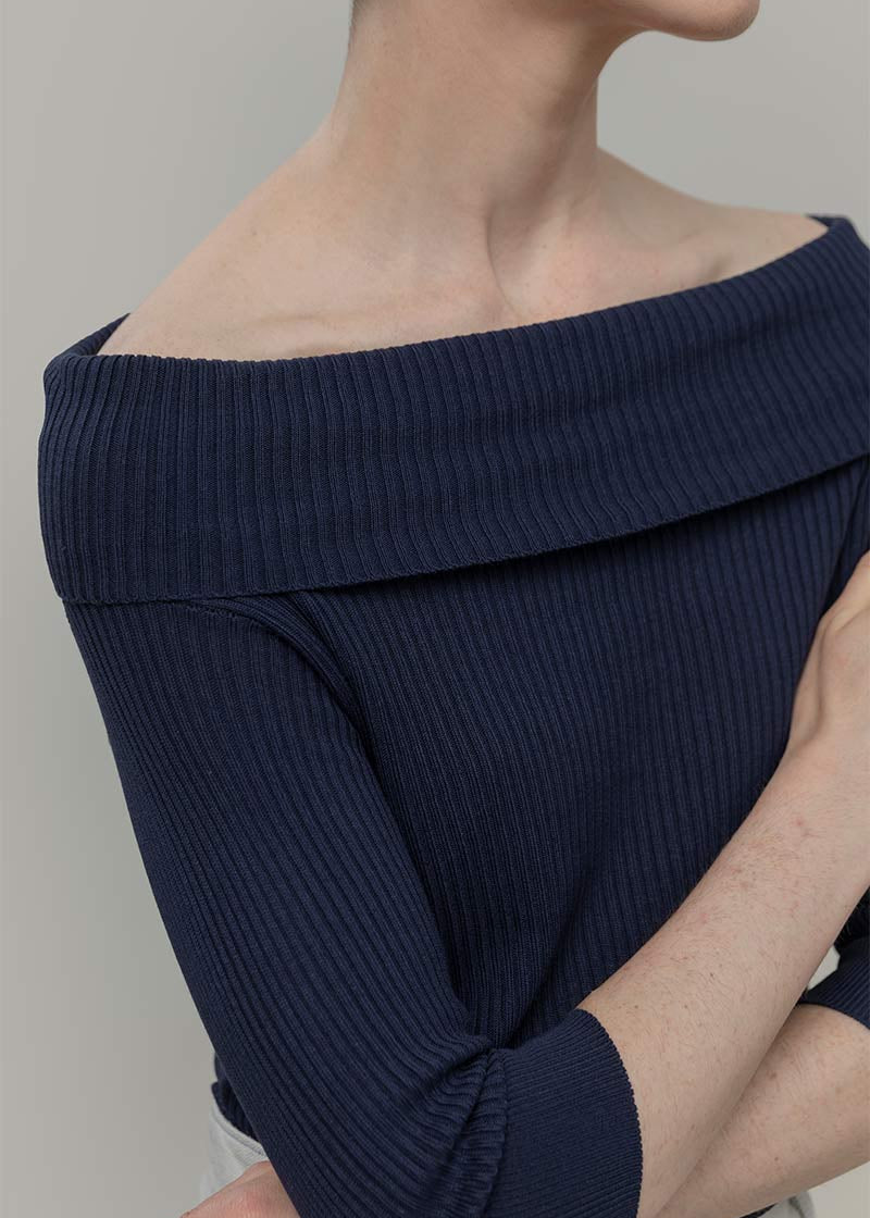 Maglia con Spalle Scoperte Donna Viscosa Belen - Rifò Lab Moda circolare made in Italy