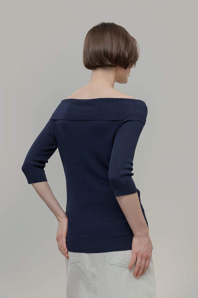 Maglia con Spalle Scoperte Donna Viscosa Belen - Rifò Lab Moda circolare made in Italy