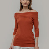 Maglia con Spalle Scoperte Donna Viscosa Belen - Rifò Lab Moda circolare made in Italy