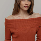 Maglia con Spalle Scoperte Donna Viscosa Belen - Rifò Lab Moda circolare made in Italy