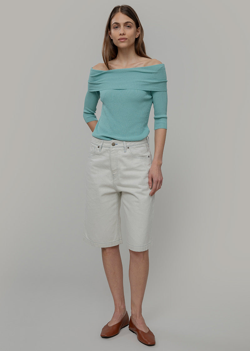 Maglia con Spalle Scoperte Donna Viscosa Belen - Rifò Lab Moda circolare made in Italy