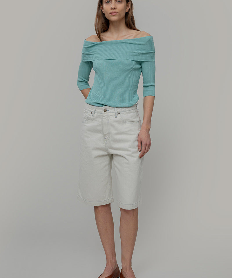 Maglia con Spalle Scoperte Donna Viscosa Belen - Rifò Lab Moda circolare made in Italy