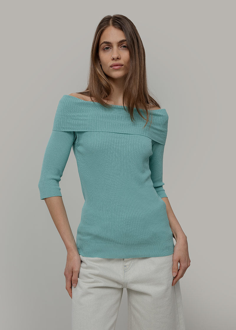 Maglia con Spalle Scoperte Donna Viscosa Belen - Rifò Lab Moda circolare made in Italy