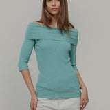 Maglia con Spalle Scoperte Donna Viscosa Belen - Rifò Lab Moda circolare made in Italy