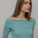 Maglia con Spalle Scoperte Donna Viscosa Belen - Rifò Lab Moda circolare made in Italy