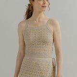 Tank Top Donna Cotone in Maglia Biege Perla - Rifò