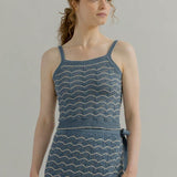 Tank Top Donna Cotone in Maglia Perla - Rifò