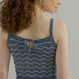 Tank Top Donna Cotone in Maglia Perla - Rifò