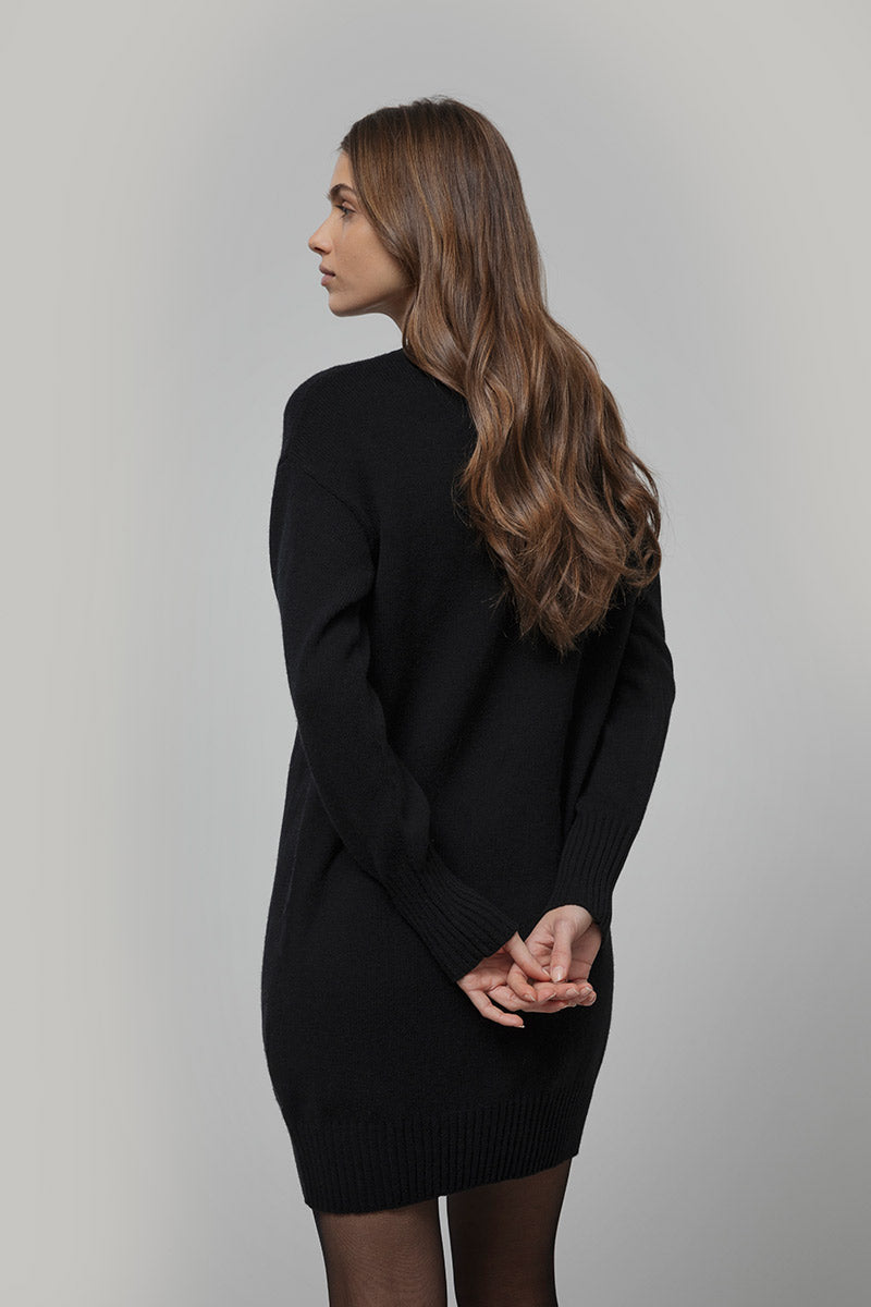 Abito Donna Lana Rigenerata Selvaggia - Rifò Lab Moda circolare made in Italy
Nero Ardesia