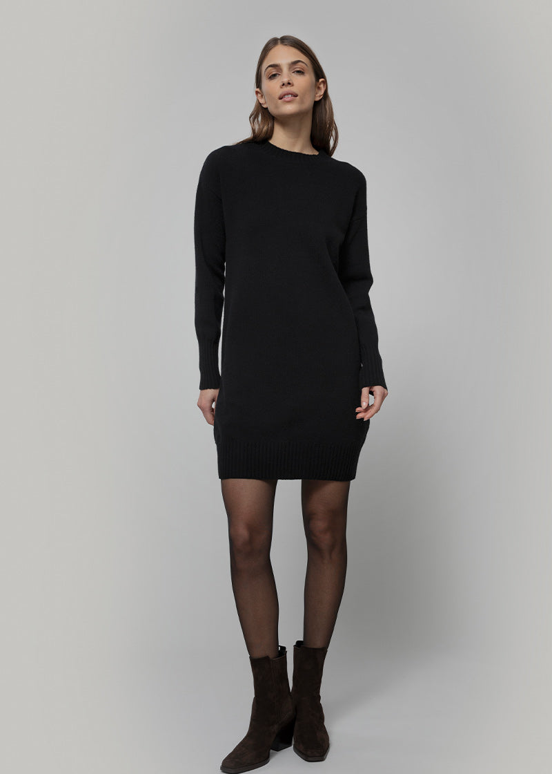 Abito Donna Lana Rigenerata Selvaggia - Rifò Lab Moda circolare made in Italy
Nero Ardesia