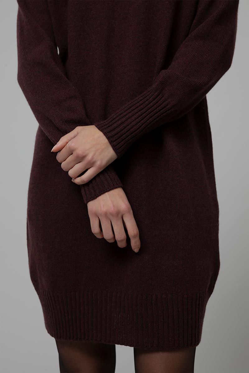 Abito Donna Lana Rigenerata Selvaggia - Rifò Lab Moda circolare made in Italy
Marrone Caffé