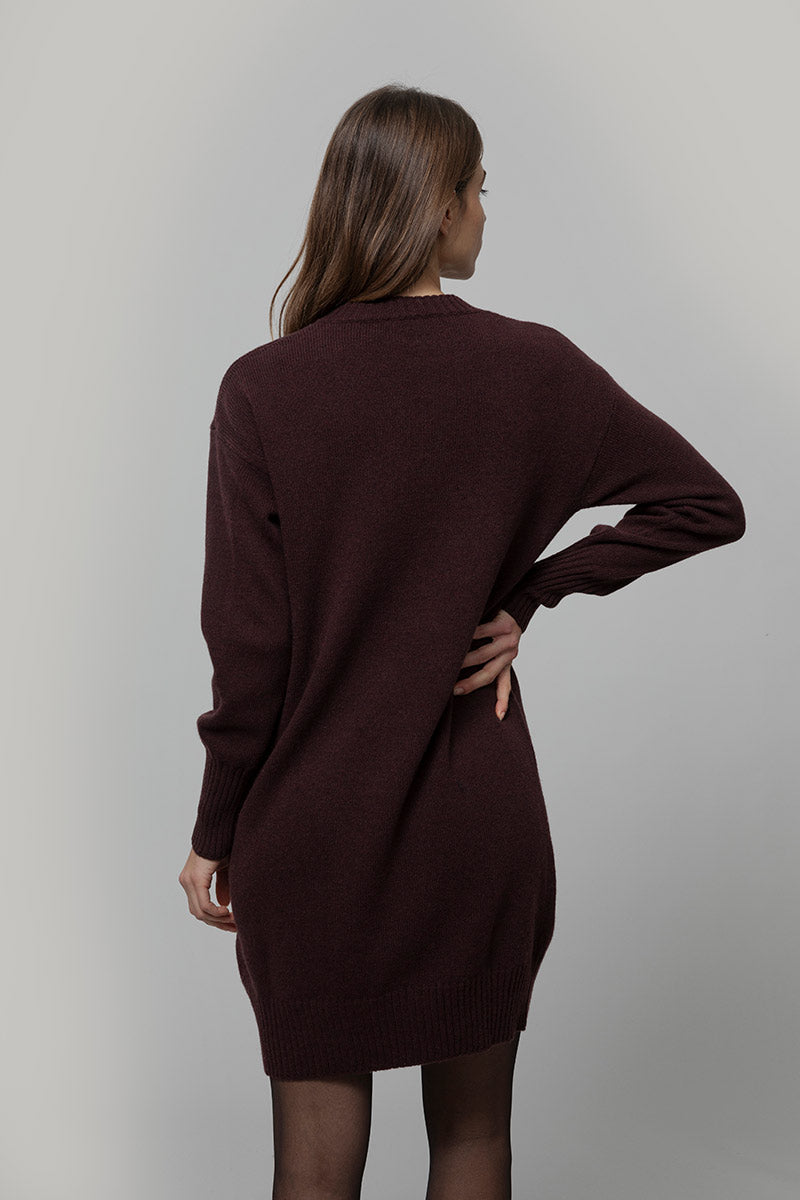 Abito Donna Lana Rigenerata Selvaggia - Rifò Lab Moda circolare made in Italy
Marrone Caffé
