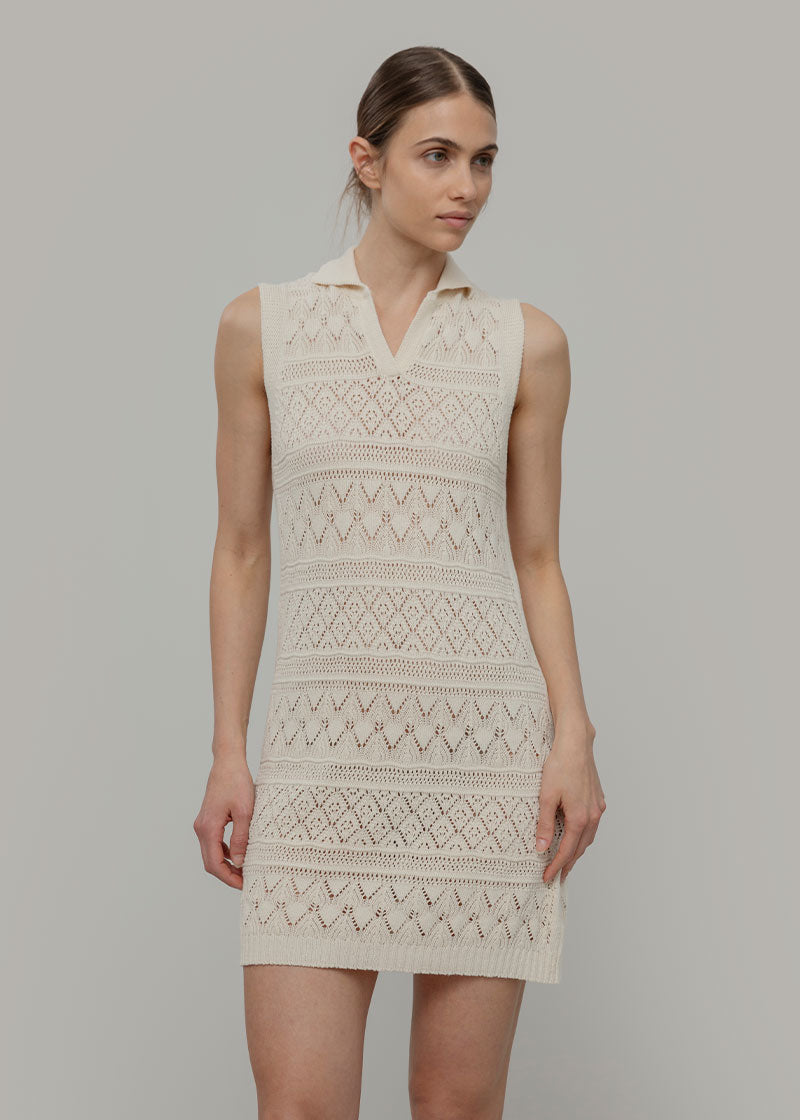 Vestito Estivo in Maglia Donna Cotone Abito Crochet Daniela  - Rifò Lab Moda circolare made in Italy