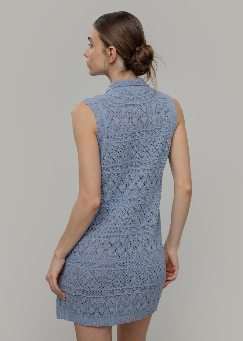 Vestito Estivo in Maglia Donna Cotone Abito Crochet Daniela  - Rifò Lab Moda circolare made in Italy