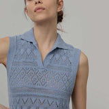 Vestito Estivo in Maglia Donna Cotone Abito Crochet Daniela  - Rifò Lab Moda circolare made in Italy