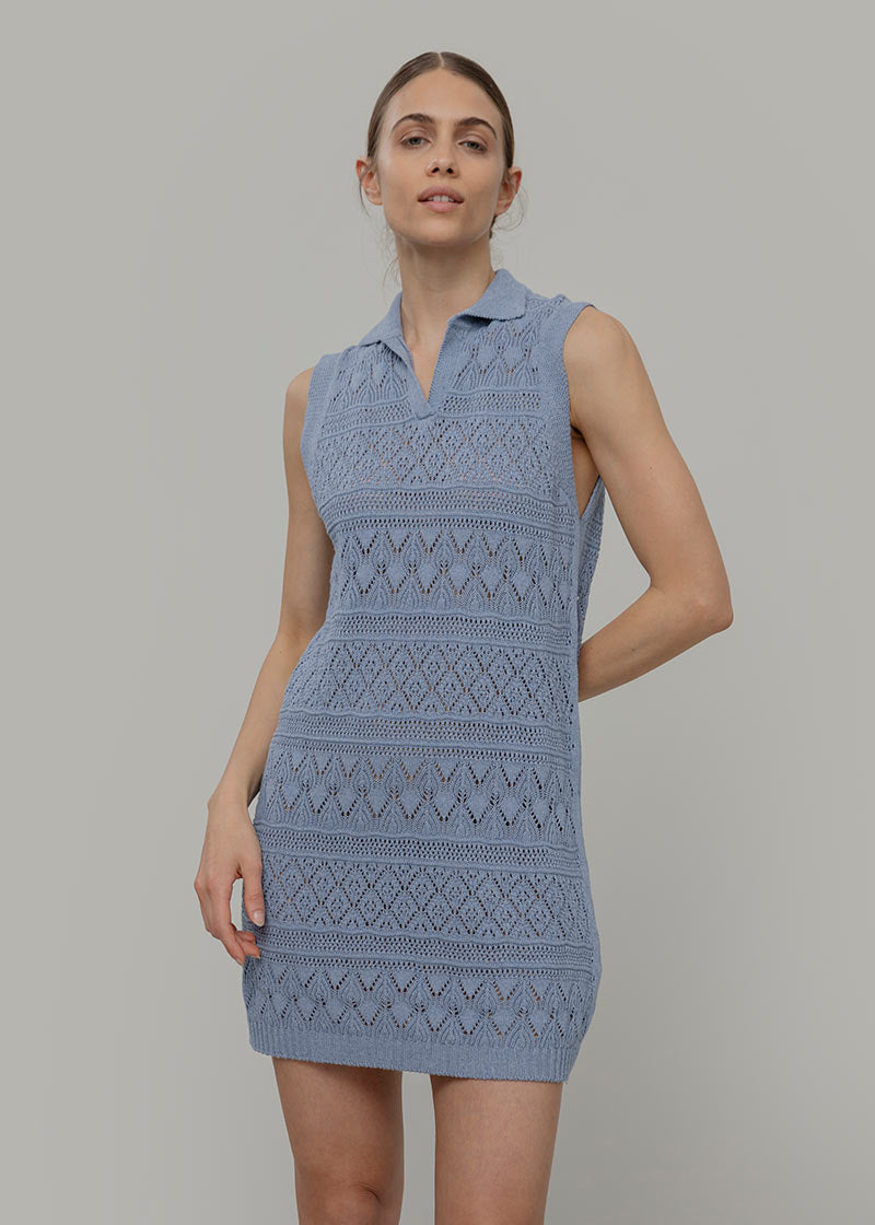 Vestito Estivo in Maglia Donna Cotone Abito Crochet Daniela  - Rifò Lab Moda circolare made in Italy