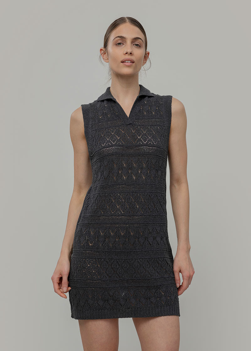 Vestito Estivo in Maglia Donna Cotone Abito Crochet Daniela  - Rifò Lab Moda circolare made in Italy