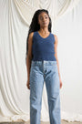  Top in maglia donna cotone jeans rigenerato Lia